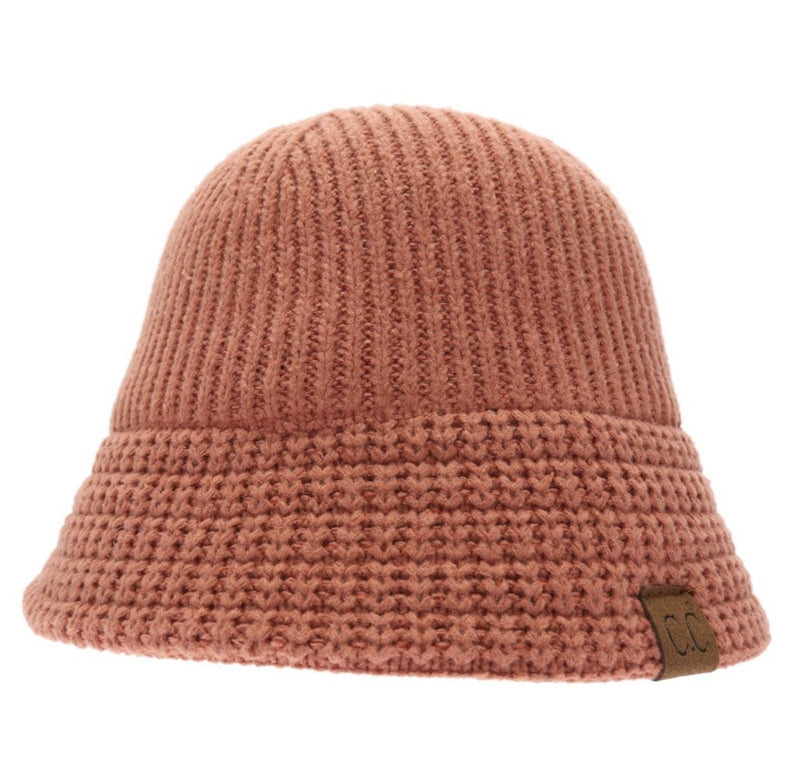 Knitted Cloche Bucket Hat