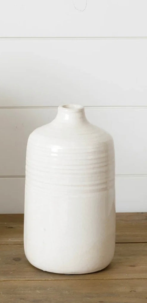 Cream Cracked Vase