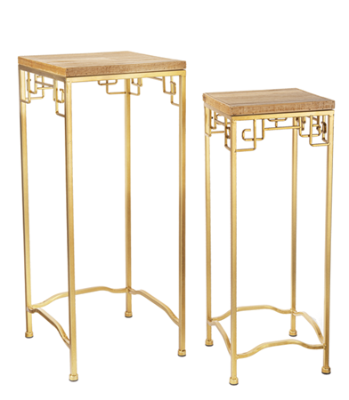 Gold Geo Nested Side Tables