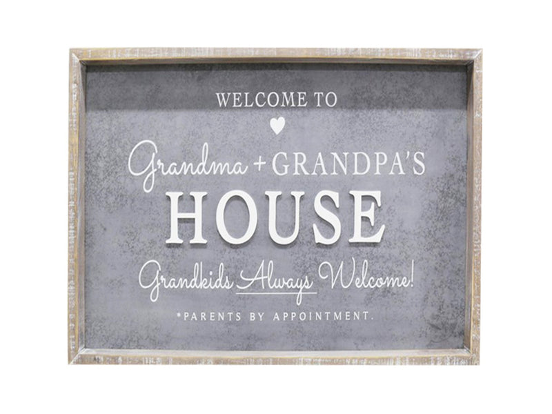 Framed Grandpa & Grandma sign