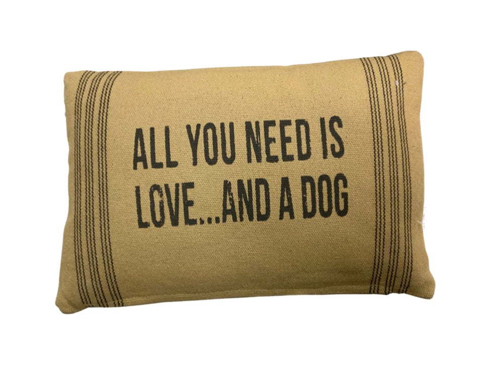 Love And A Dog Pillow