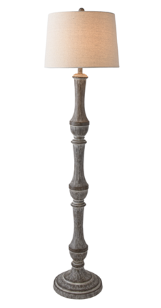 Distressed Grey Lamp