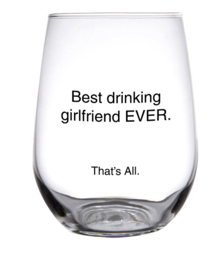 Stemless Wine Glass Girlfriend