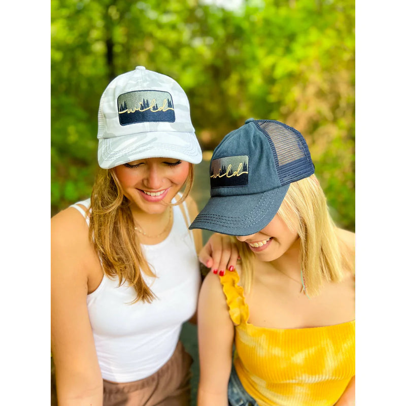 Embroidered Wild Patch C.C High Pony Ball Cap