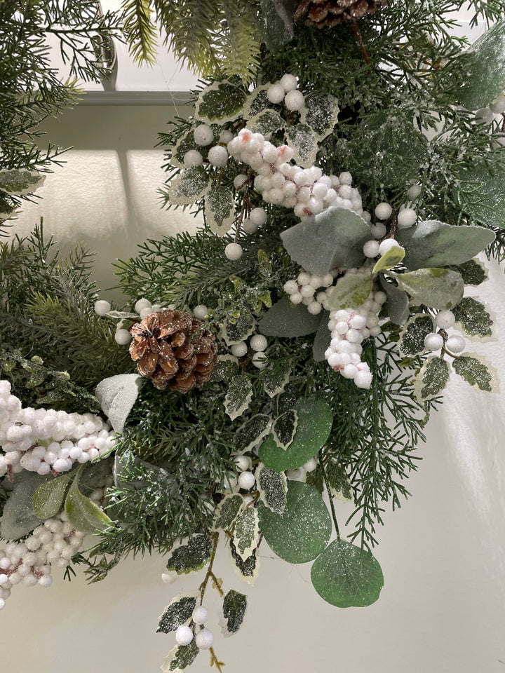 Iced Tallow Berry & Greenery Wreath