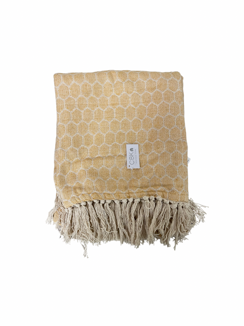 Yellow HoneyComb Blanket