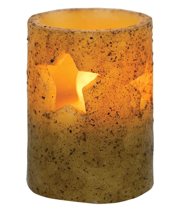 Cut Out Star Pillar Candle