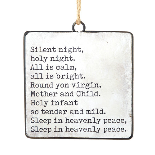 Silent Night Disc Ornament