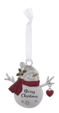 Swirl Snowman Ornament