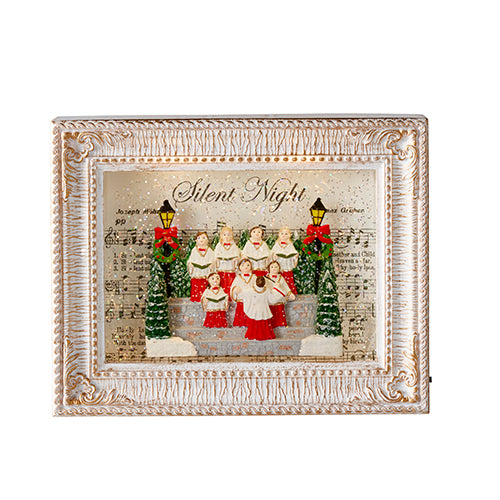 Choir in lighted musical water picture frame