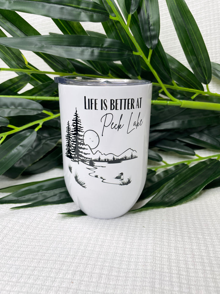 Wine Tumbler Lake Life