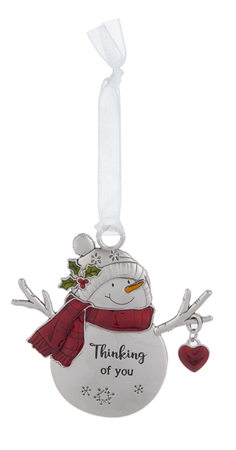 Swirl Snowman Ornament