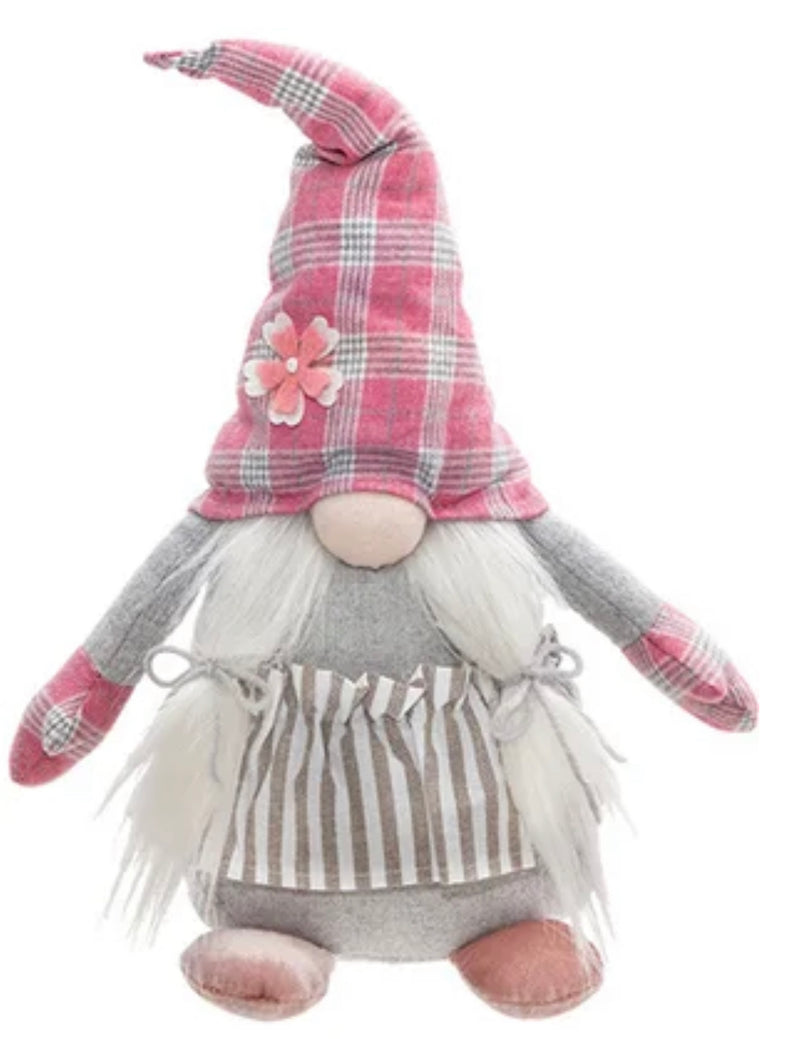 Fabric Spring Gnome plaid hat