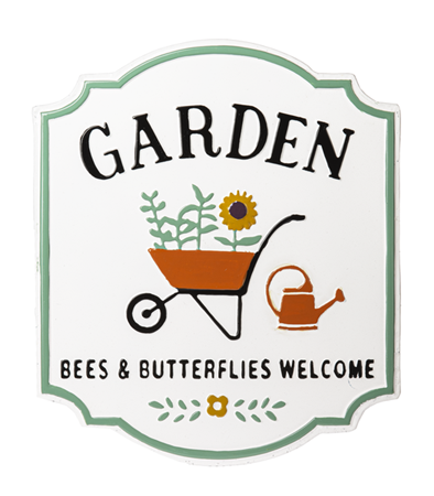 Welcome Bee Butterfly Sign