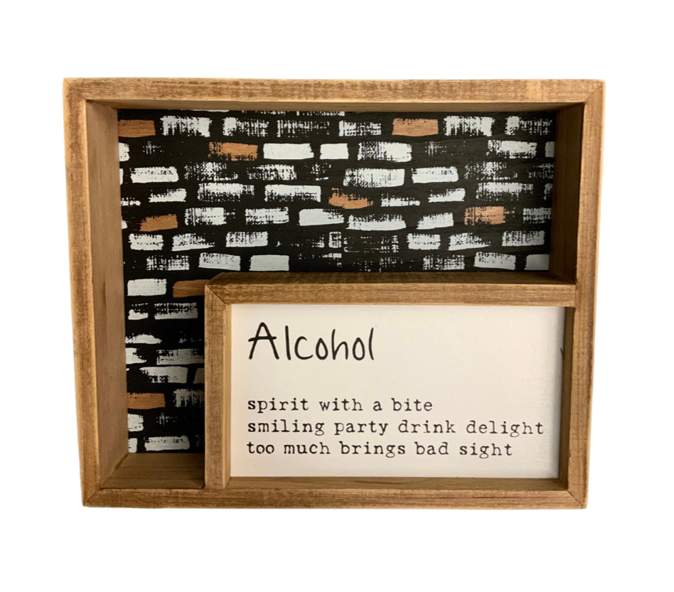 Alcohol Box Sign