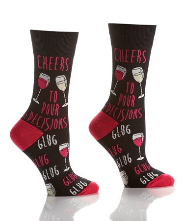 Wine Glug Women Crew Socks
