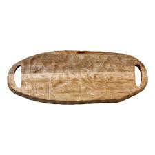 Oval open handle board-natural