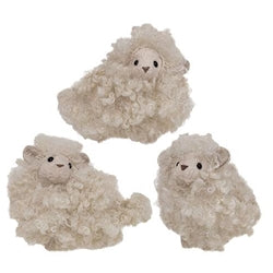 Set Of 3 Mini Handcrafted Sheep