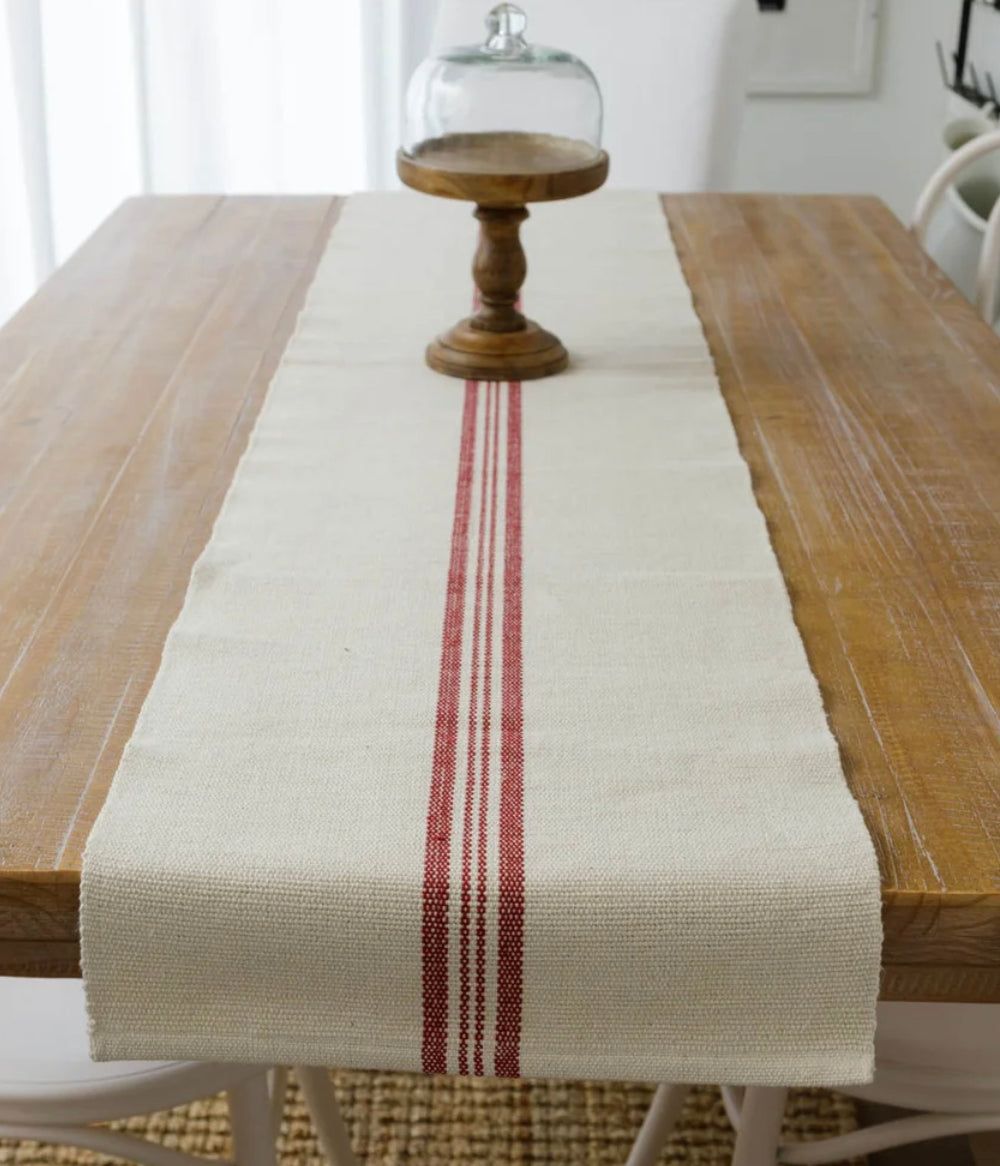 Grain Sack Stripped Table Runner