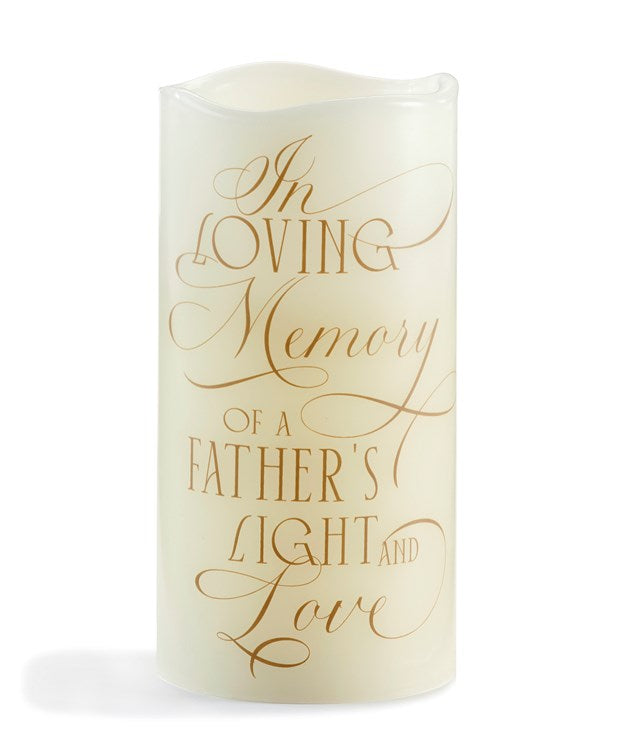 Wax LED Flameless Candle w/Sentiment
