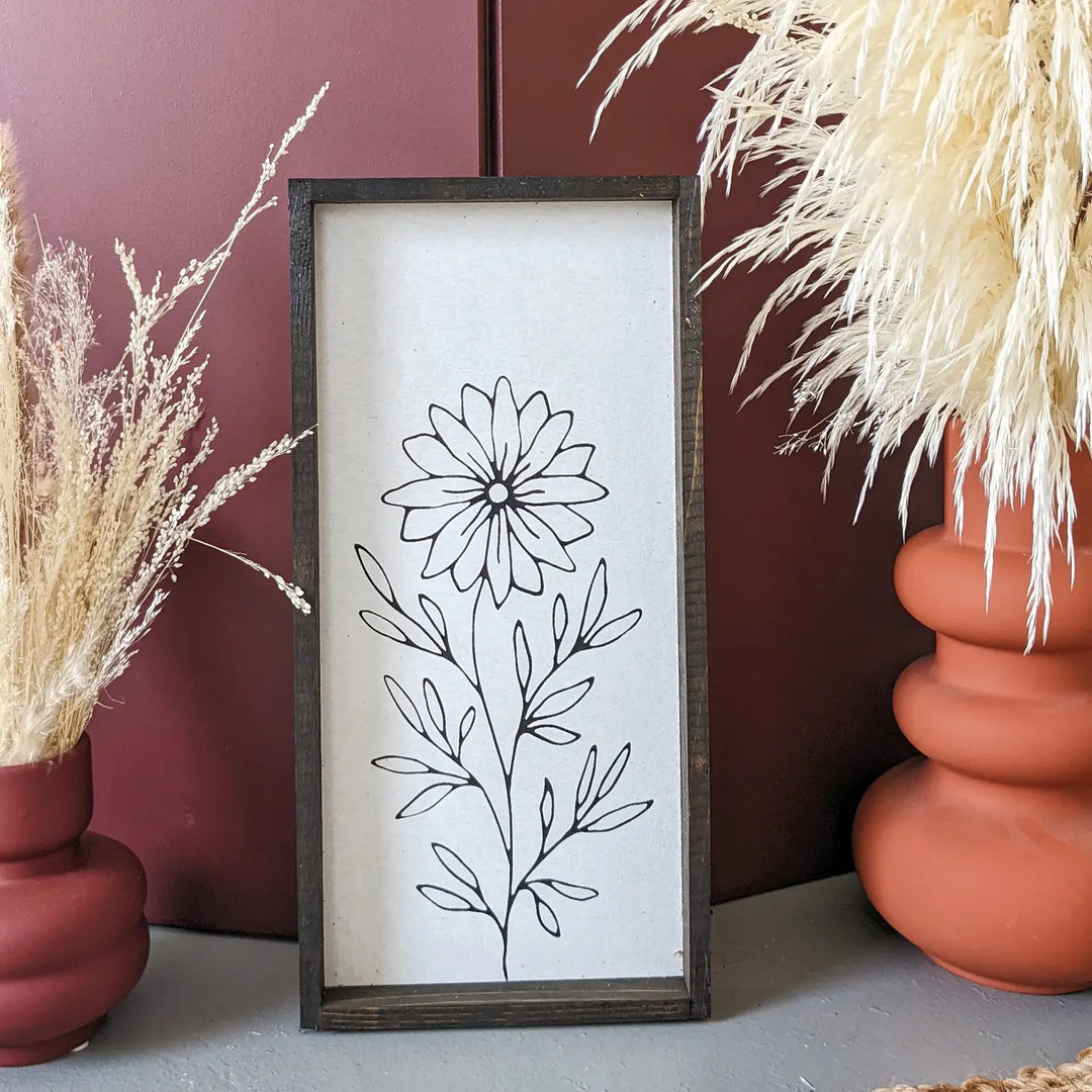 Sunflower Wood Sign 8x17