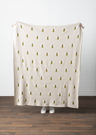 Bee Knit Cotton Throw