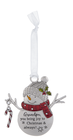 Swirl Snowman Ornament
