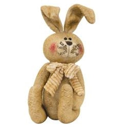 Stuffed Sitting Bunny With Scarf