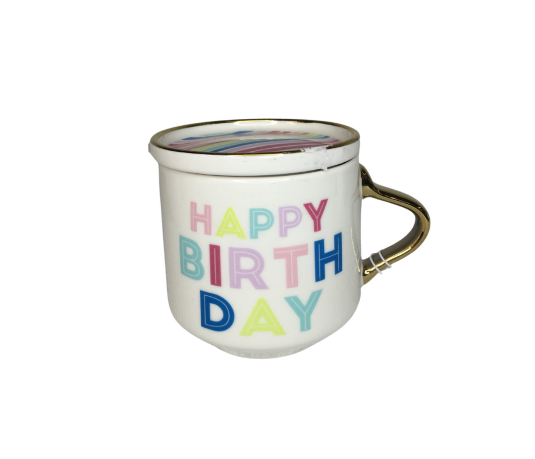 Happy Birthday Mug with lid
