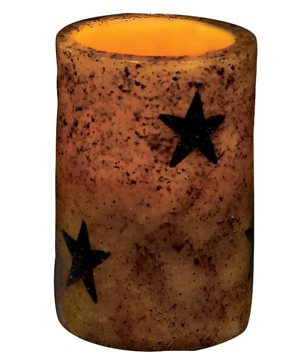 Burnt Mustard Star Candle