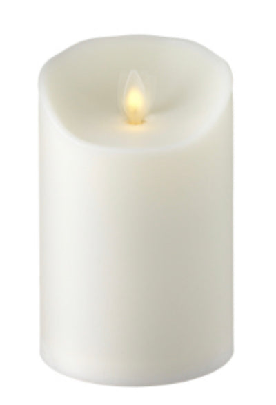 Moving Flame Outdoor Ivory Pillar Candle