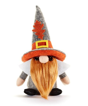 Gnome W/Orange Leaf On Hat