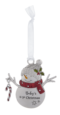 Swirl Snowman Ornament