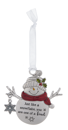 Swirl Snowman Ornament