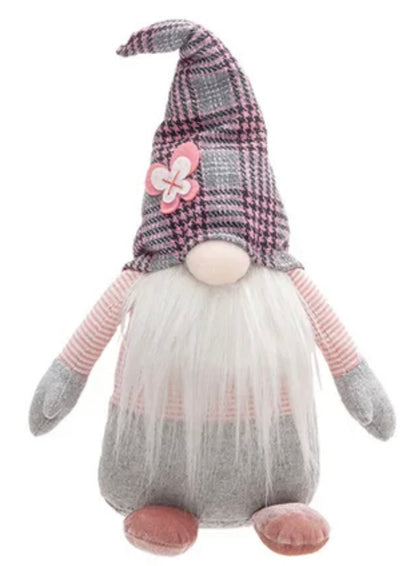 Fabric Spring Gnome plaid hat