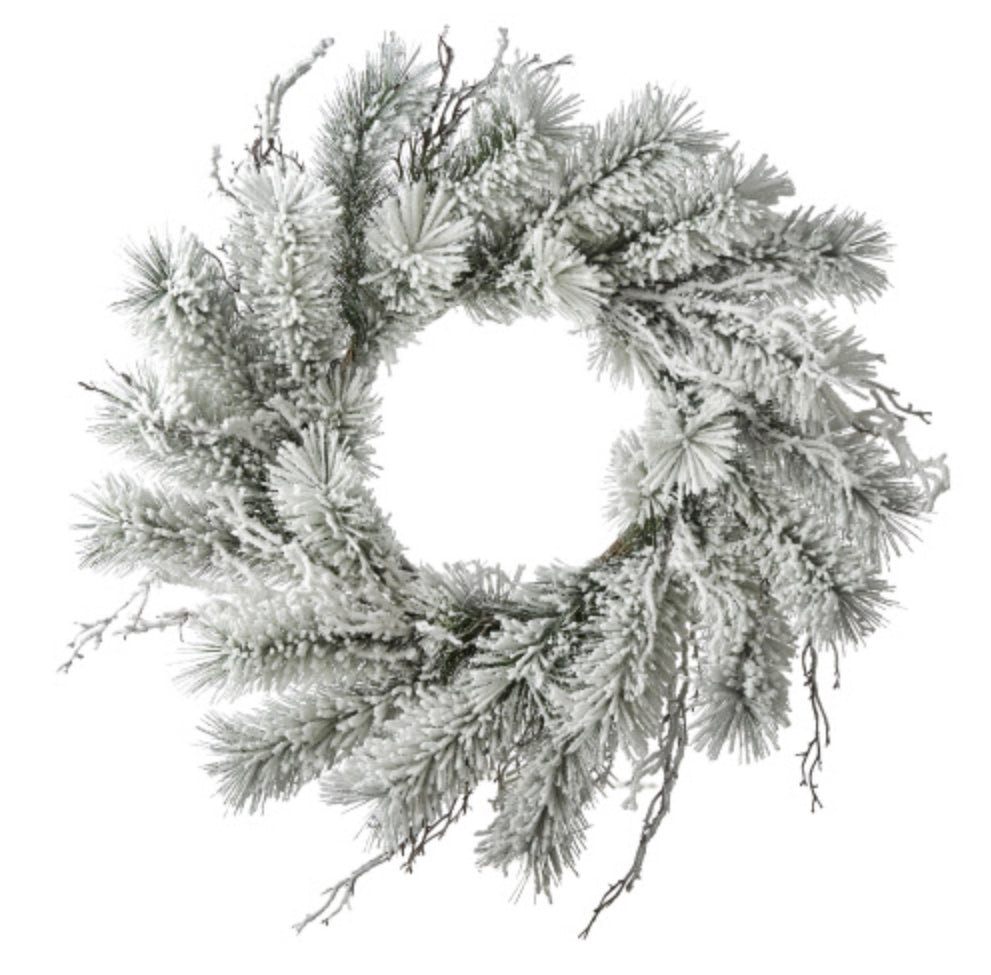 Snowy Pine & Twig Wreath