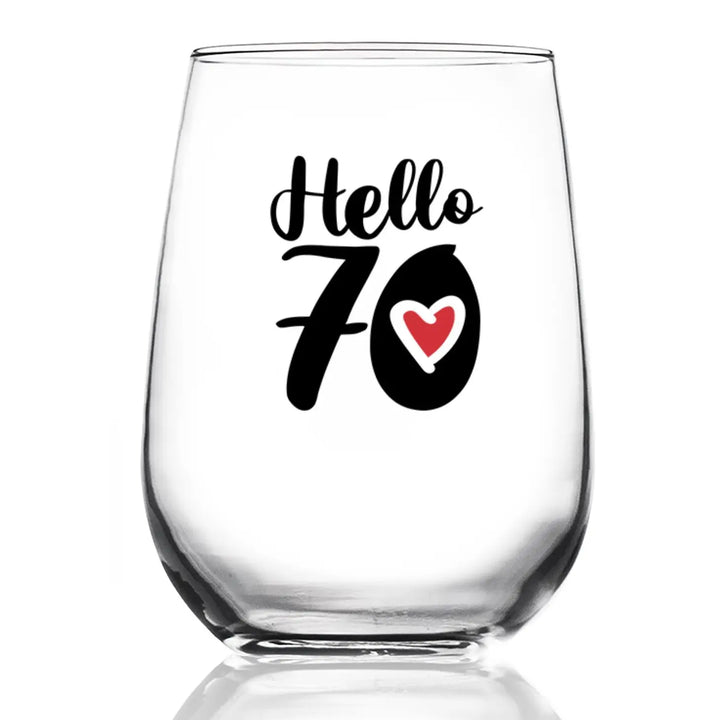 Hello Birthday Wine Glass