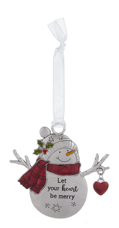 Swirl Snowman Ornament